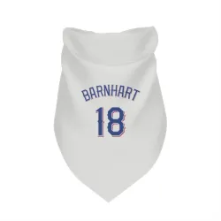 Texas Rangers Tucker Barnhart White Pet Bandana for Dog & Cat