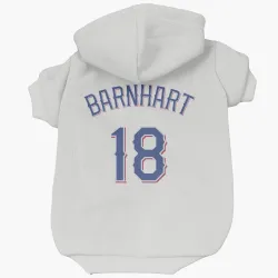 Texas Rangers Tucker Barnhart White Pet Hoodie for Dog & Cat