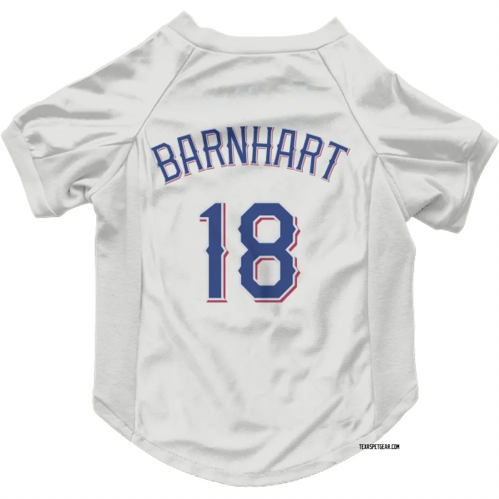 Texas Rangers Tucker Barnhart White Pet Jersey for Dog & Cat