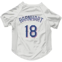 Texas Rangers Tucker Barnhart White Pet Jersey for Dog & Cat