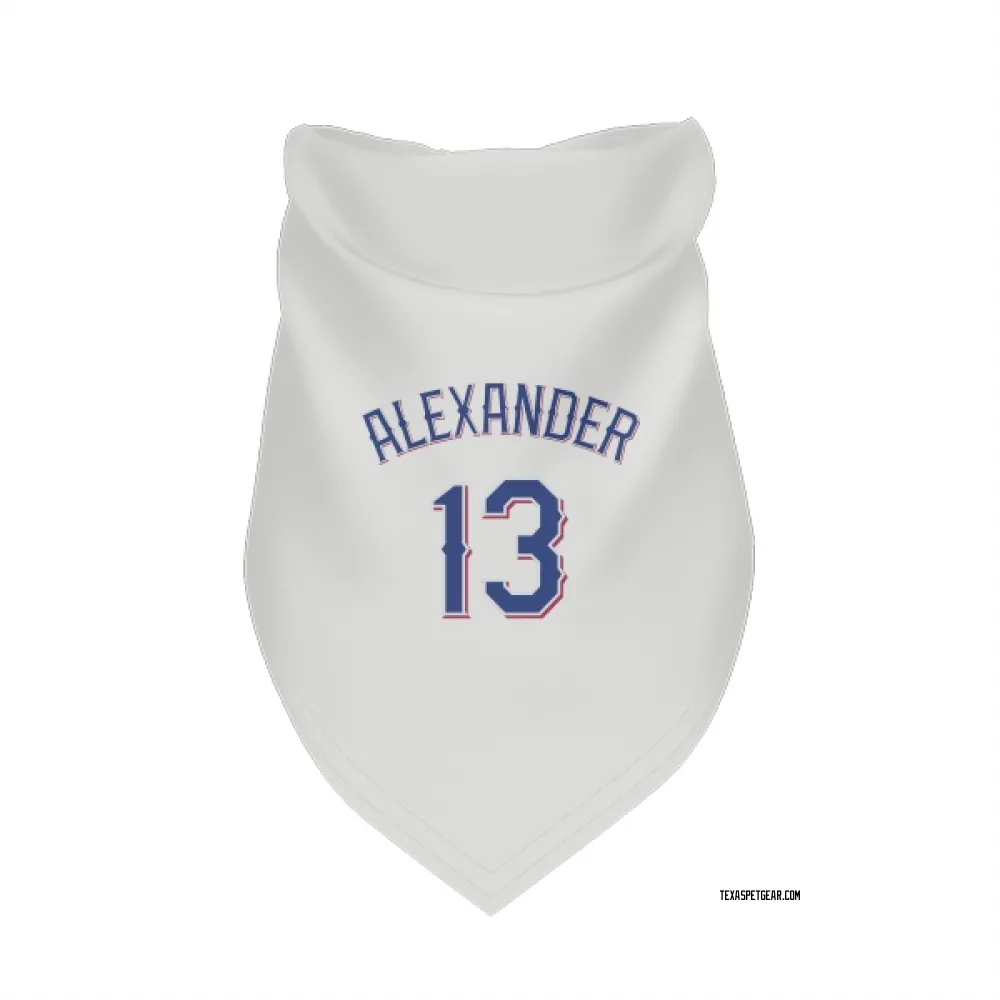 Texas Rangers Tyler Alexander White Pet Bandana for Dog & Cat