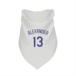 Texas Rangers Tyler Alexander White Pet Bandana for Dog & Cat