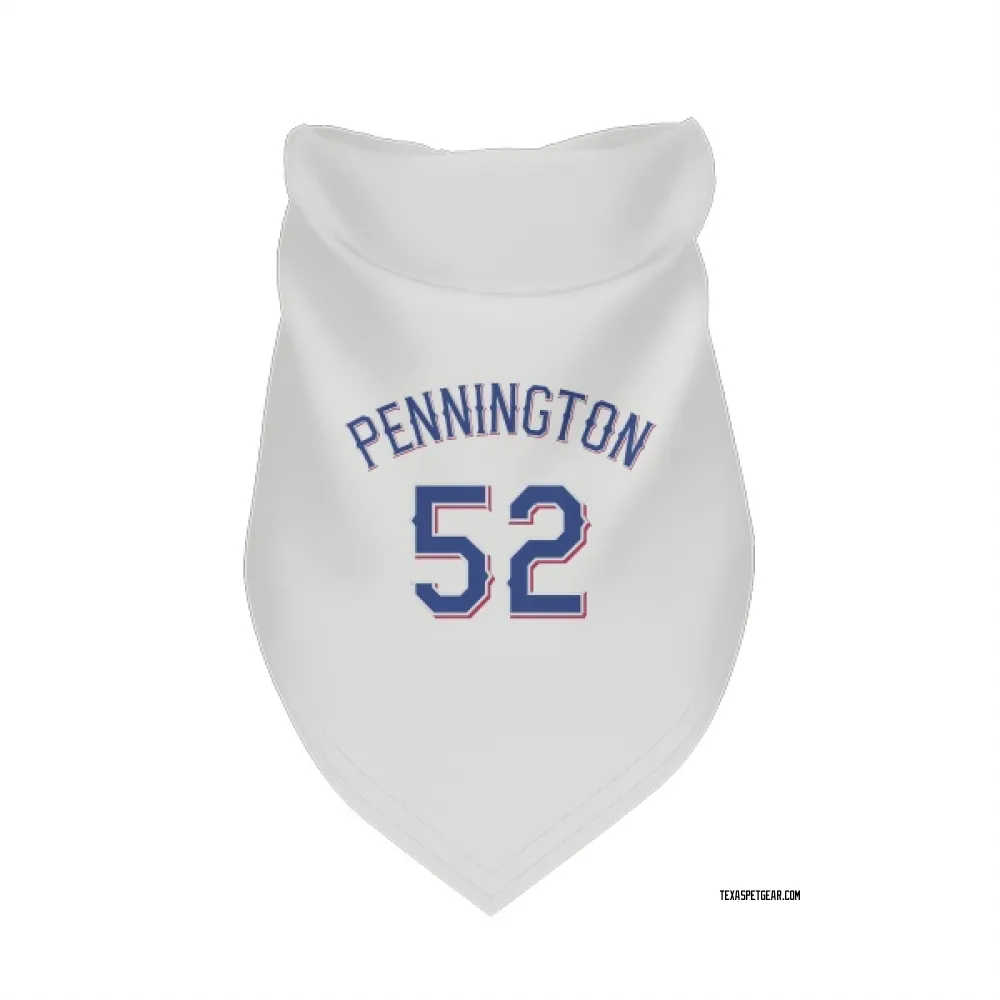 Texas Rangers Walter Pennington White Pet Bandana for Dog & Cat