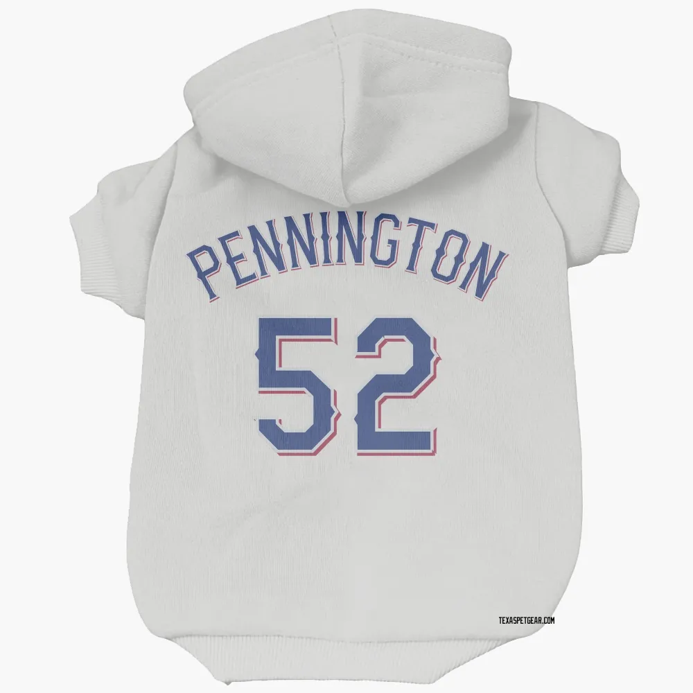 Texas Rangers Walter Pennington White Pet Hoodie for Dog & Cat