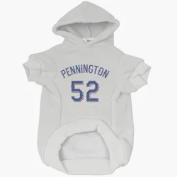 Texas Rangers Walter Pennington White Pet Hoodie for Dog & Cat