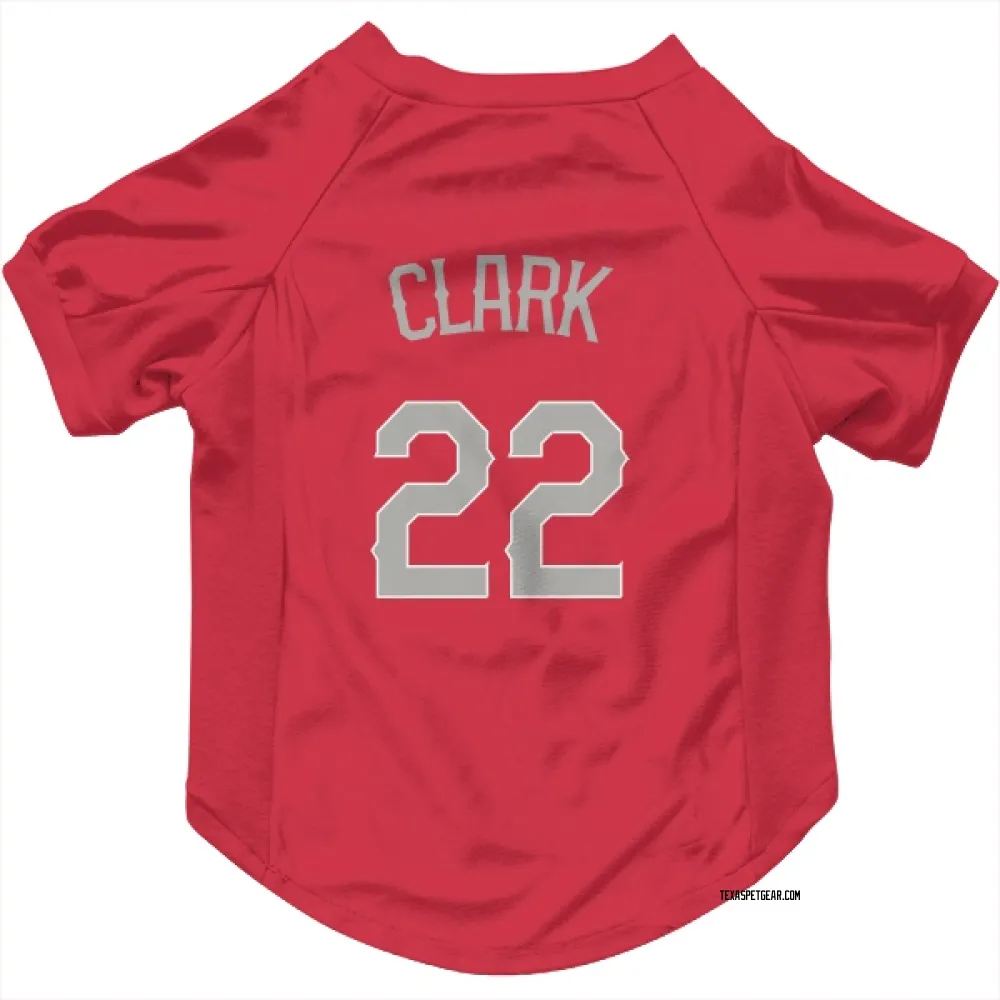 Texas Rangers Will Clark Red Pet Jersey for Dog & Cat