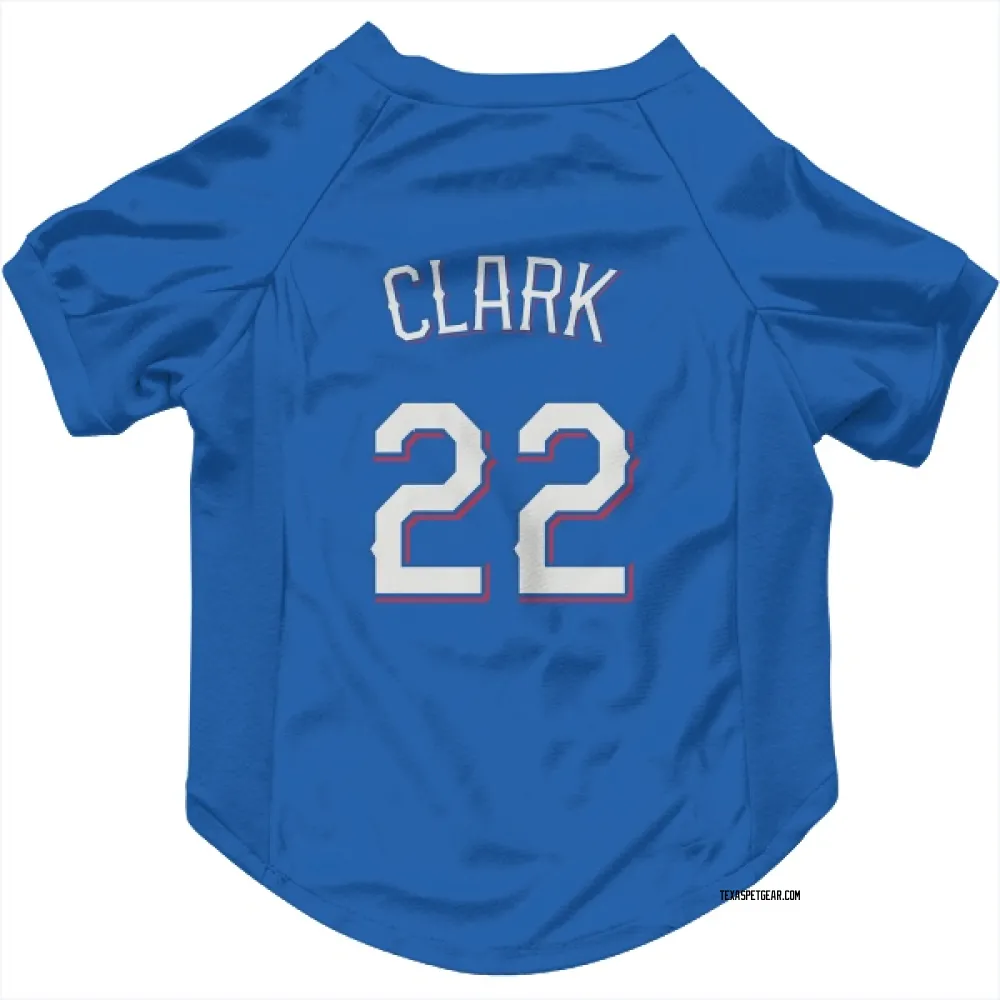 Texas Rangers Will Clark Royal Pet Jersey for Dog & Cat