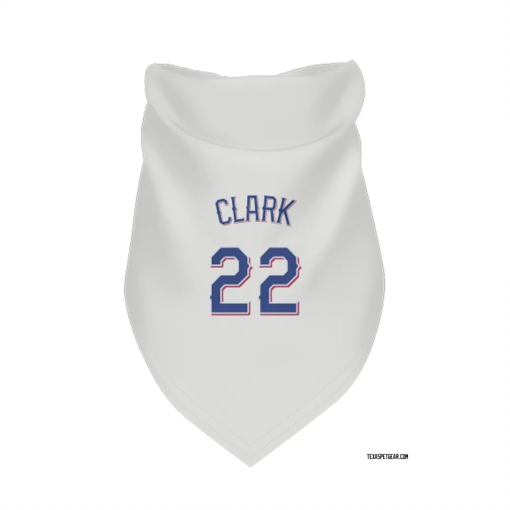 Texas Rangers Will Clark White Pet Bandana for Dog & Cat