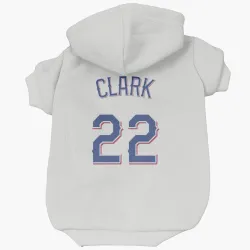 Texas Rangers Will Clark White Pet Hoodie for Dog & Cat