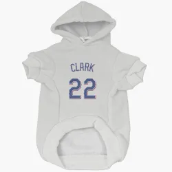 Texas Rangers Will Clark White Pet Hoodie for Dog & Cat