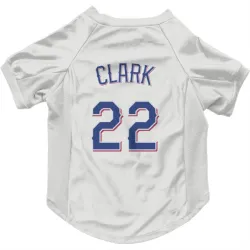 Texas Rangers Will Clark White Pet Jersey for Dog & Cat