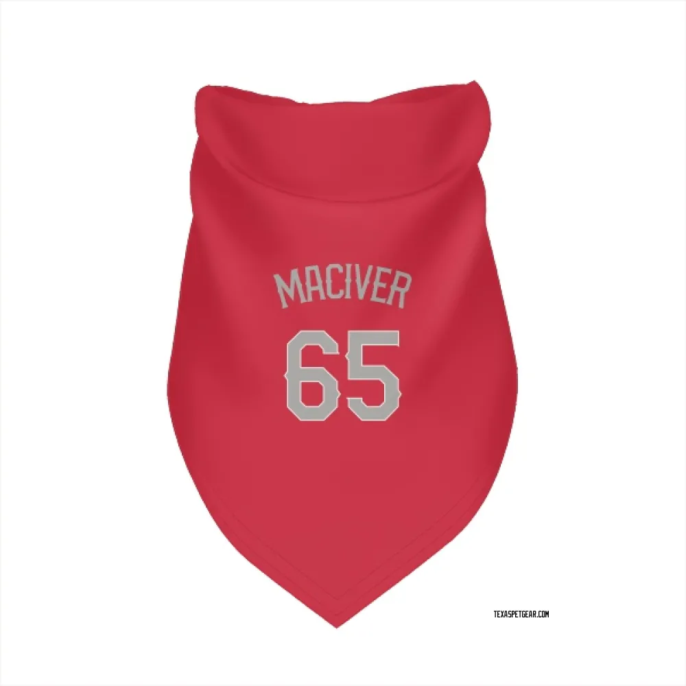 Texas Rangers Willie MacIver Red Pet Bandana for Dog & Cat