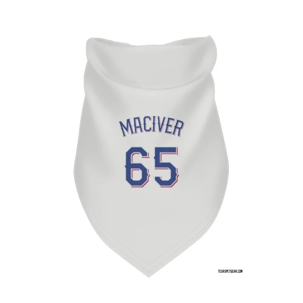 Texas Rangers Willie MacIver White Pet Bandana for Dog & Cat