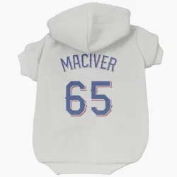 Texas Rangers Willie MacIver White Pet Hoodie for Dog & Cat