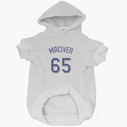 Texas Rangers Willie MacIver White Pet Hoodie for Dog & Cat