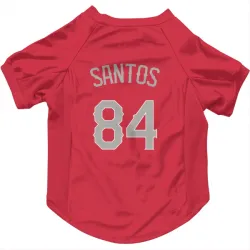 Texas Rangers Winston Santos Red Pet Jersey for Dog & Cat