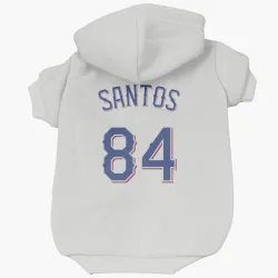Texas Rangers Winston Santos White Pet Hoodie for Dog & Cat