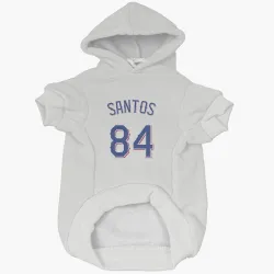 Texas Rangers Winston Santos White Pet Hoodie for Dog & Cat