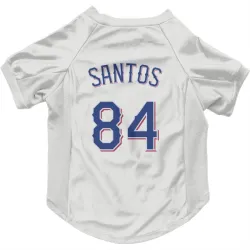 Texas Rangers Winston Santos White Pet Jersey for Dog & Cat