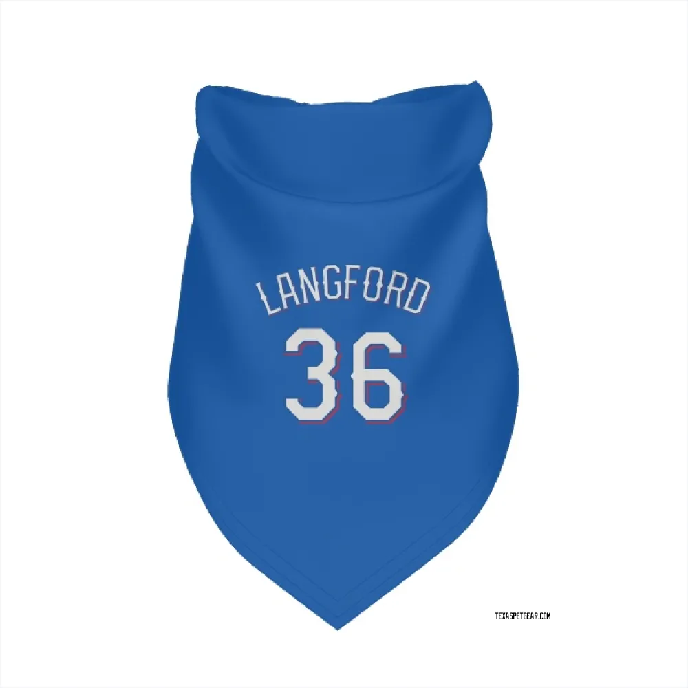 Texas Rangers Wyatt Langford Royal Pet Bandana for Dog & Cat